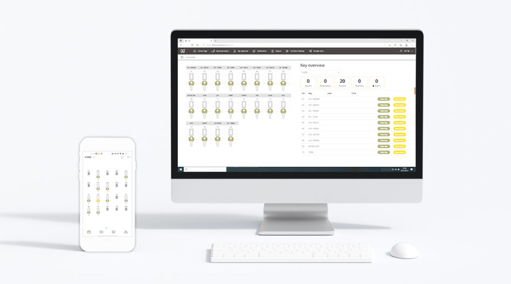 Mobile APP dashboard for remote fleet key access log monitoring